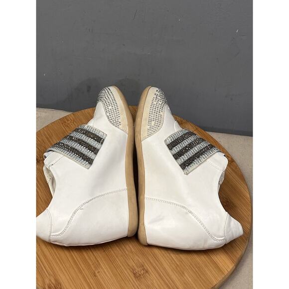 LADY GODIVA Phoebe Embellished Wedge‎ Shoe Womens 7.5 White Sneaker - Picture 3 of 11